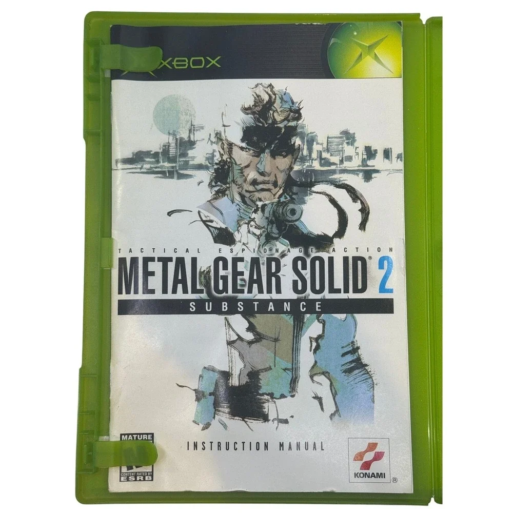 Metal Gear Solid 2 Substance Microsoft Xbox Game Konami Tactical Espionage